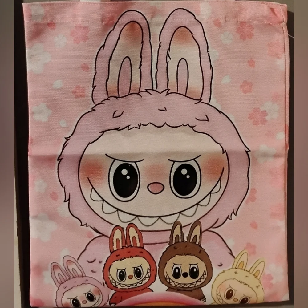 Labubu Tote Bag (15"L×13"H) 24"H With Strap Character On Both Sides - Picture 2 of 3